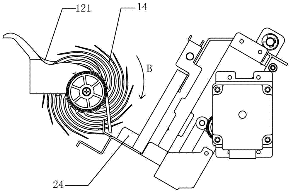 Bill stacking and sorting device and bill stacking and sorting system