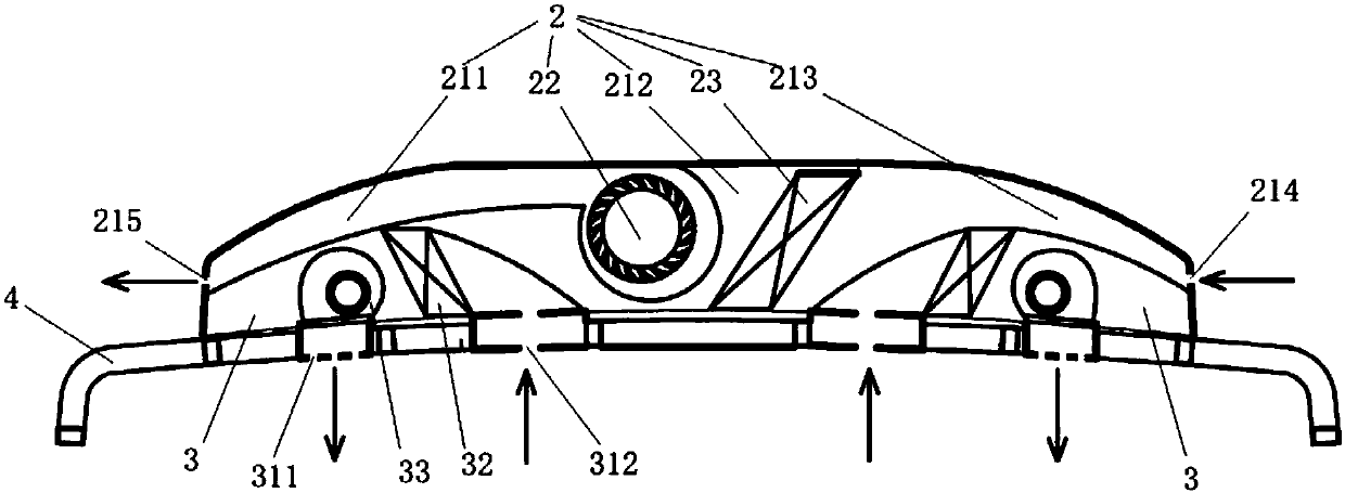 Condenser air channel device and vehicle air-conditioner system