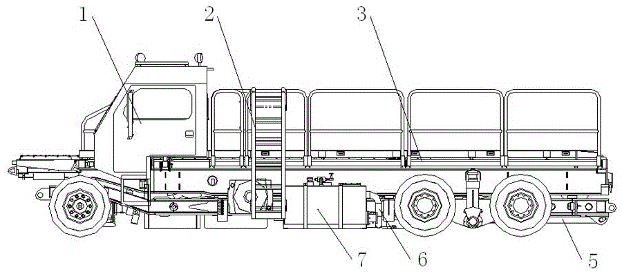 Material loading and unloading platform car of large transport airplane