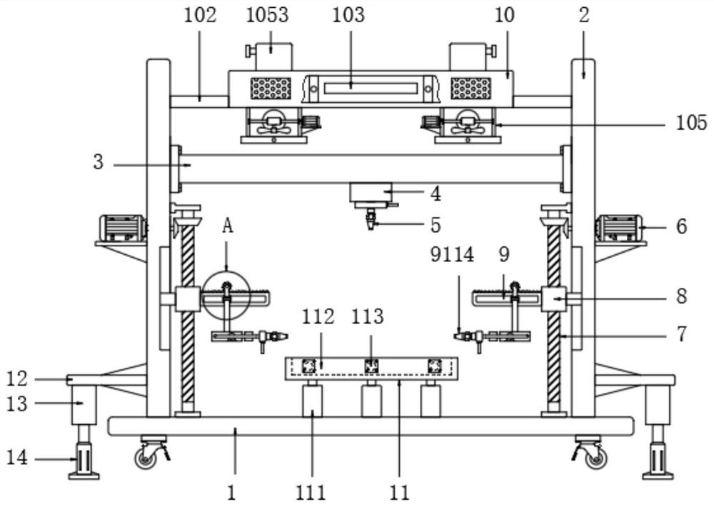 Surface treatment processing device and processing method of vehicle shell