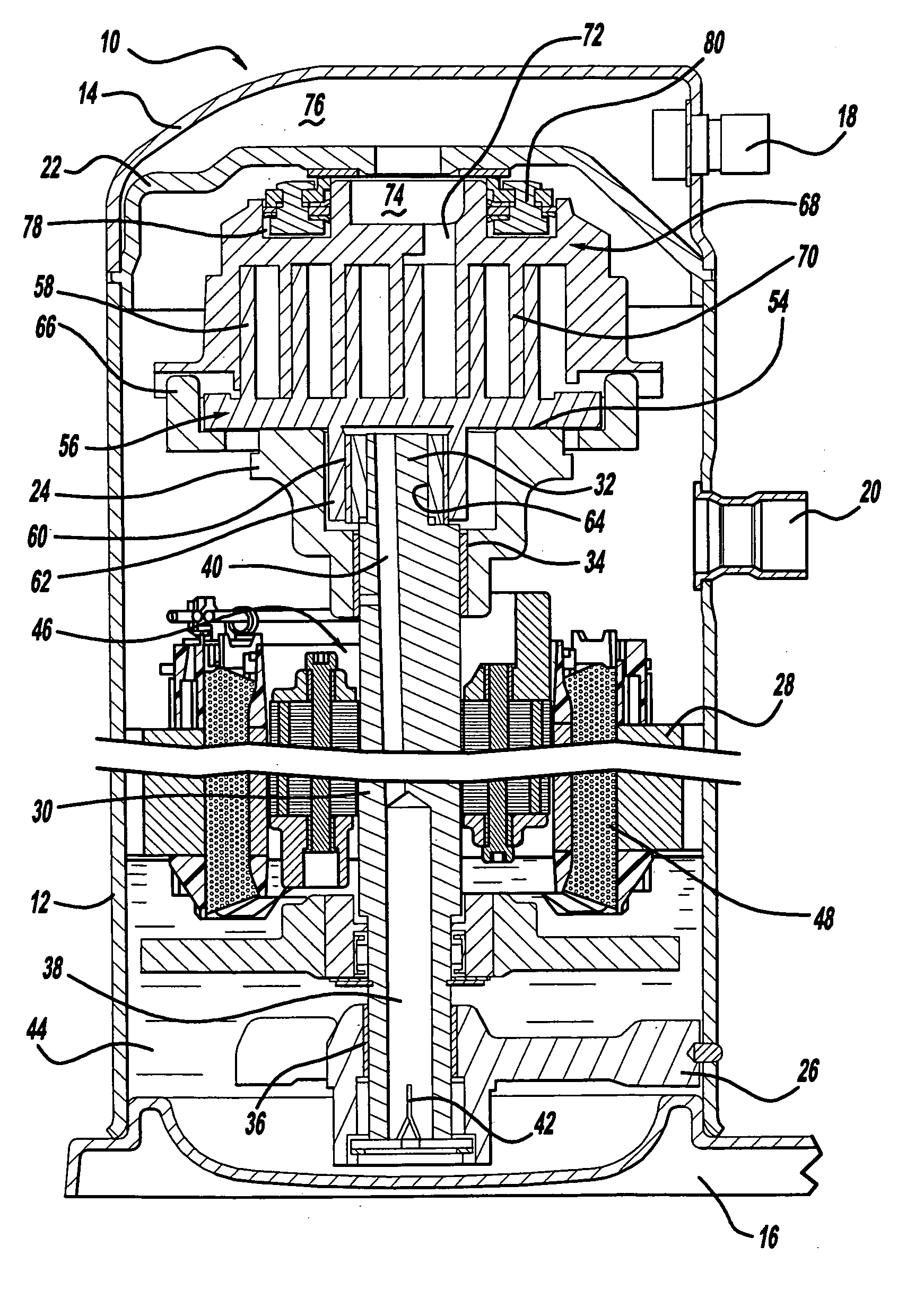 Scroll machine with brushless permanent magnet motor