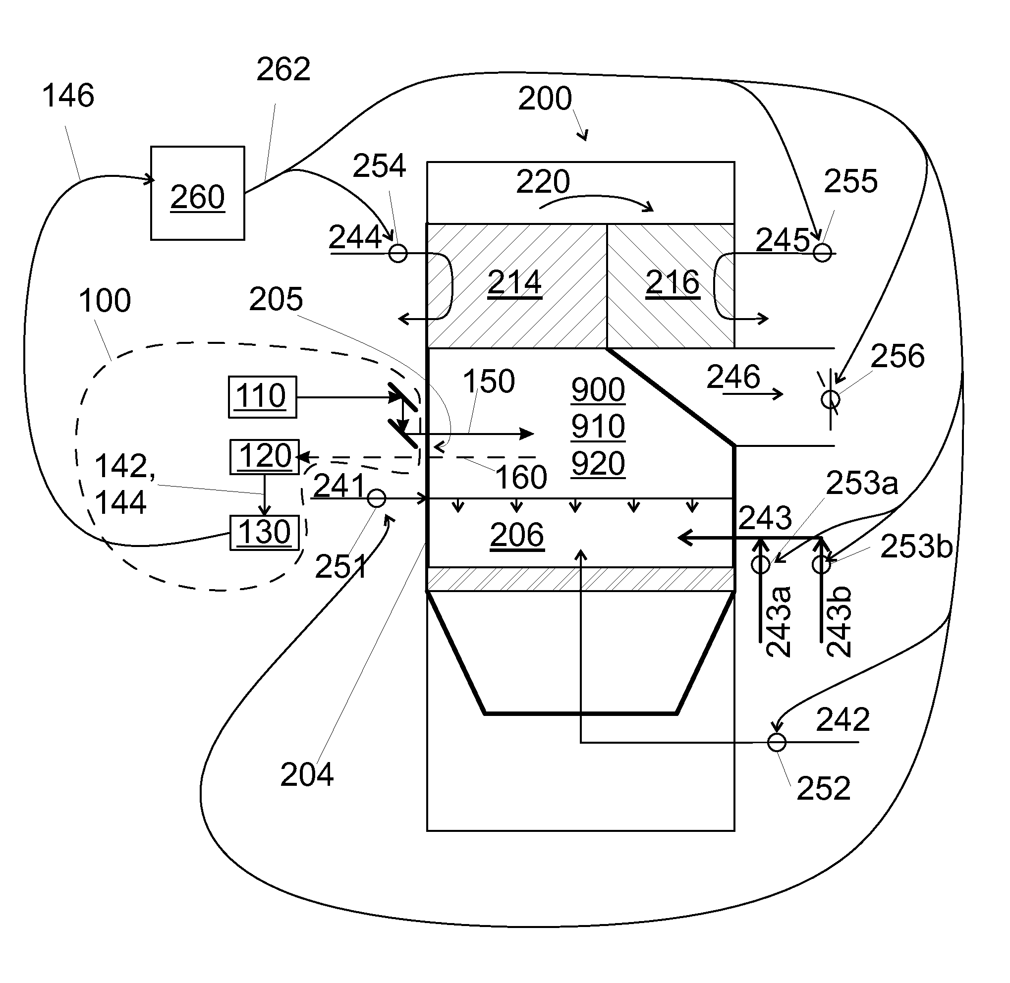 Method for measuring temperature, molecular number density, and/or pressure of a gaseous compound from a thermal device, and a thermal system