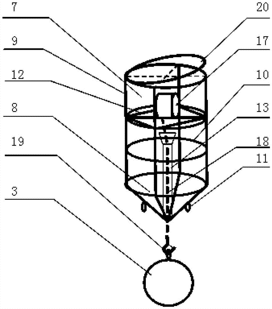 External tractive lifting-control device and method for offshore cages