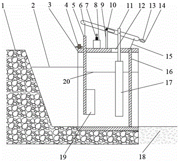 Sliding lever-type metering and control device for irrigation water quantity