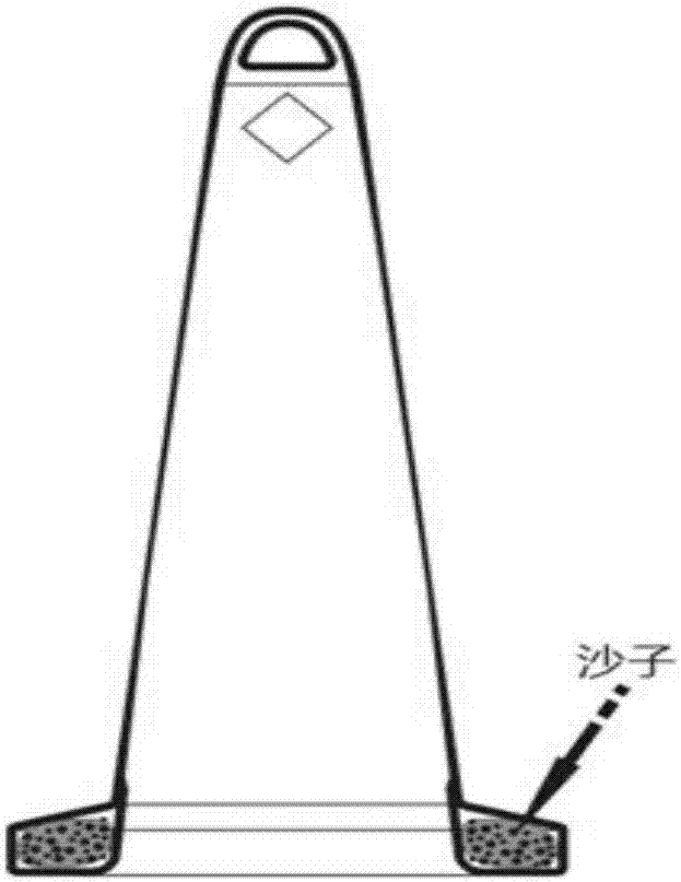 Disposable assembly molding processing method for split traffic barricade