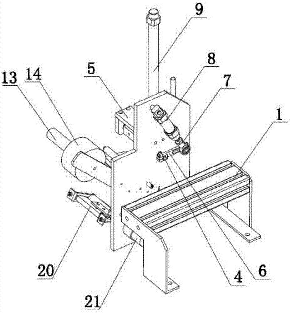 Label adsorption and attachment device and implementation method thereof