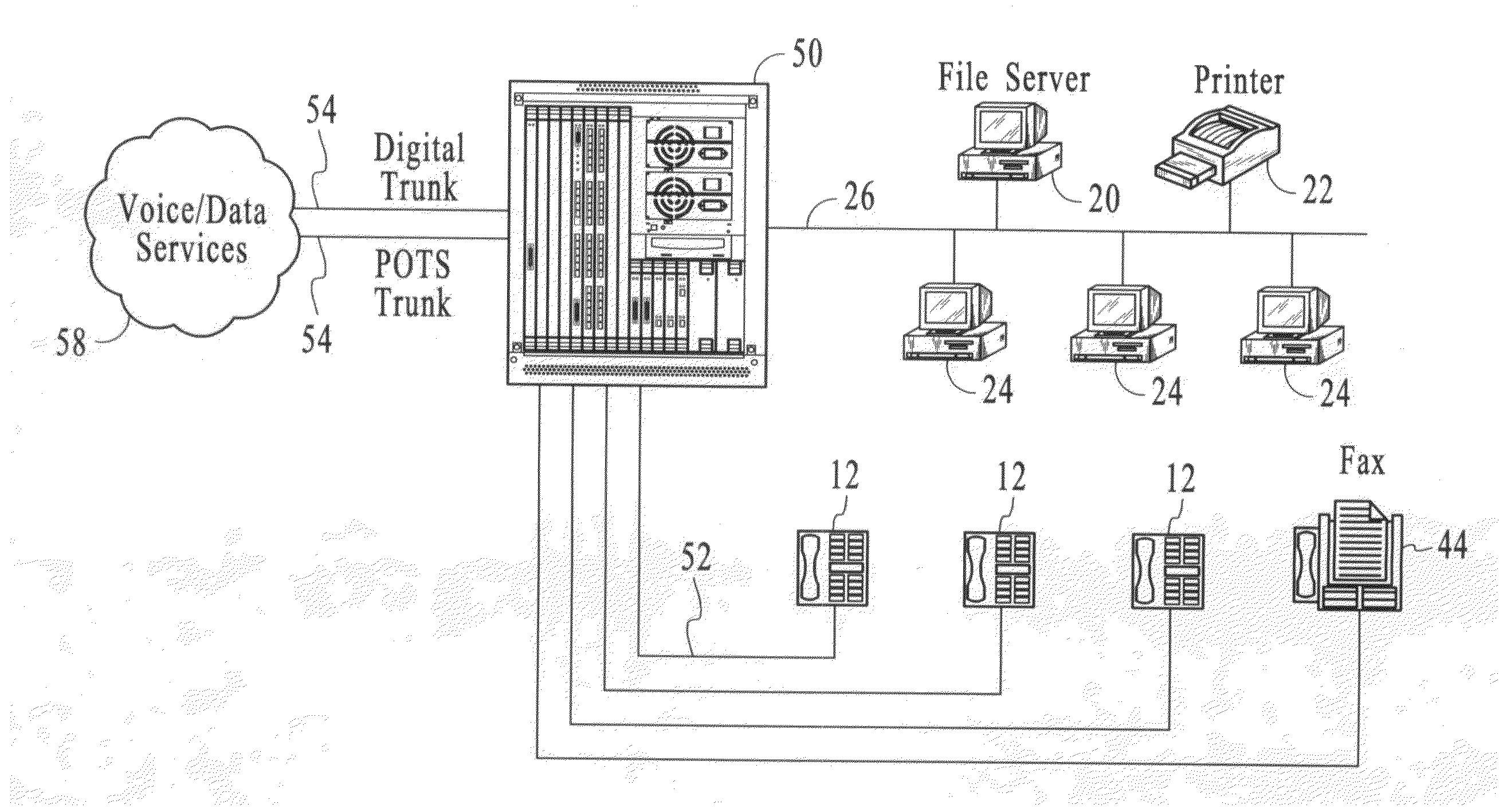 Systems and methods for voice and data communications including a scalable TDM switch/multiplexer