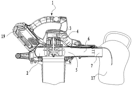 Blowing and vacuuming machine