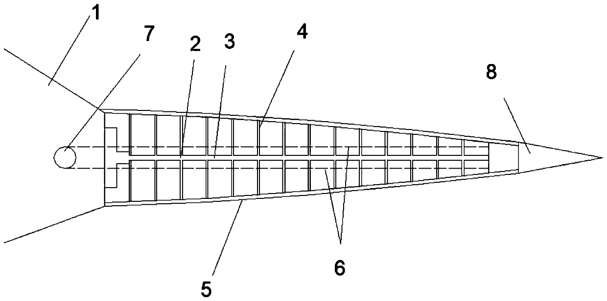 Deformable tuyere for inhibiting wind-induced vibration of bridge