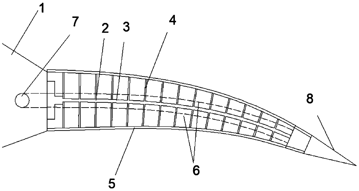 Deformable tuyere for inhibiting wind-induced vibration of bridge