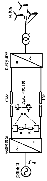 Main circuit and method for improving voltage-source transverter DC power-transmission fault ride-through capability