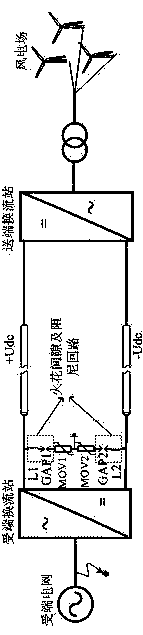 Main circuit and method for improving voltage-source transverter DC power-transmission fault ride-through capability