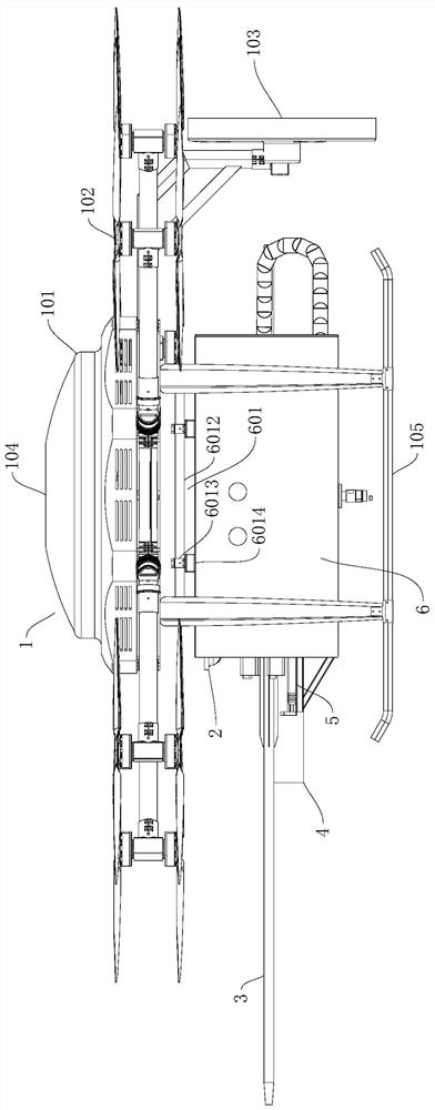 Container type fire-fighting, fire-extinguishing and rescue mooring unmanned aerial vehicle