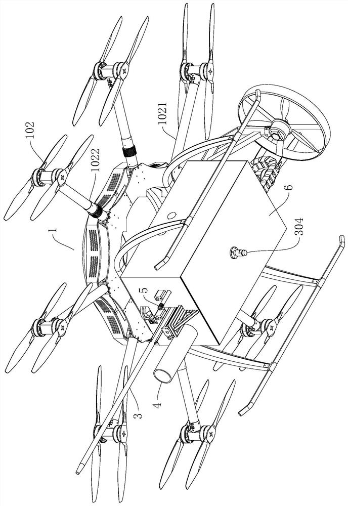 Container type fire-fighting, fire-extinguishing and rescue mooring unmanned aerial vehicle