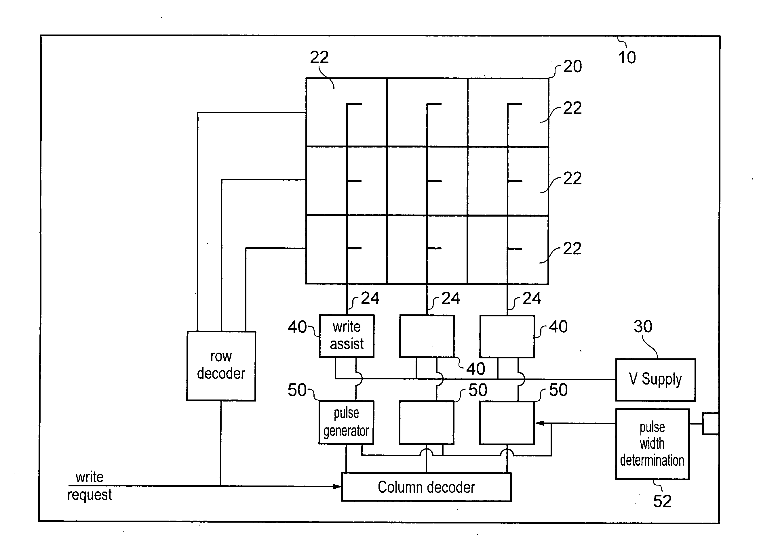 Assisting write operations to data storage cells