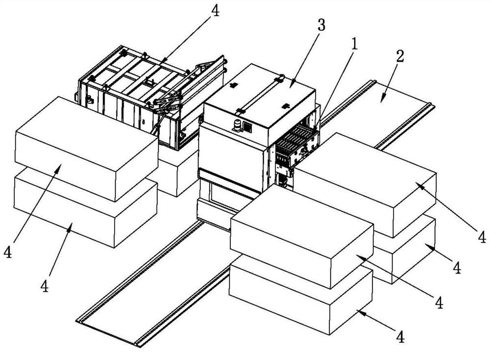 Circulating material taking and discharging equipment for battery infiltration