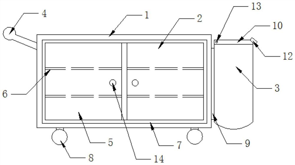 A drug changing cart for nursing