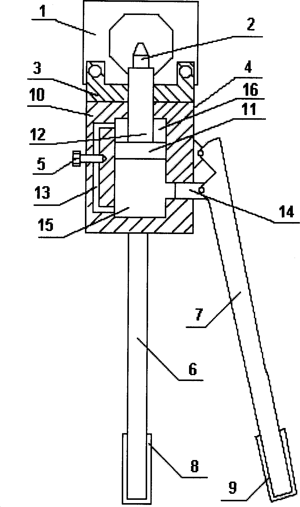 Hydraulic screw nut disengaging device