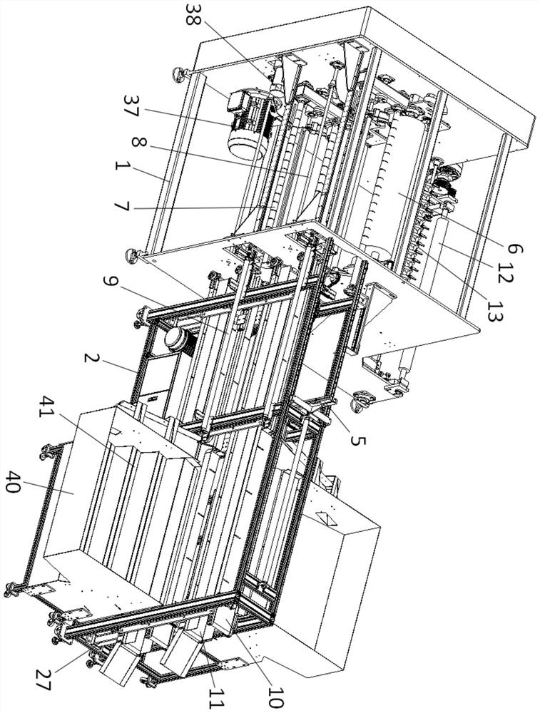 Automatic film cutting and rewinding machine