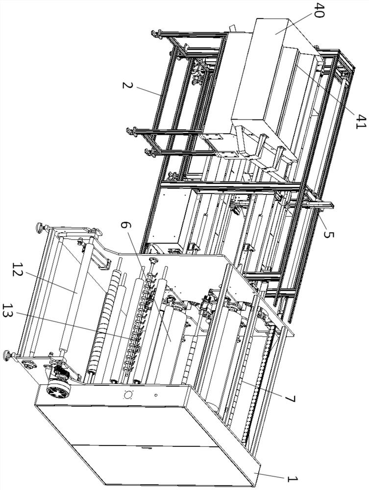 Automatic film cutting and rewinding machine