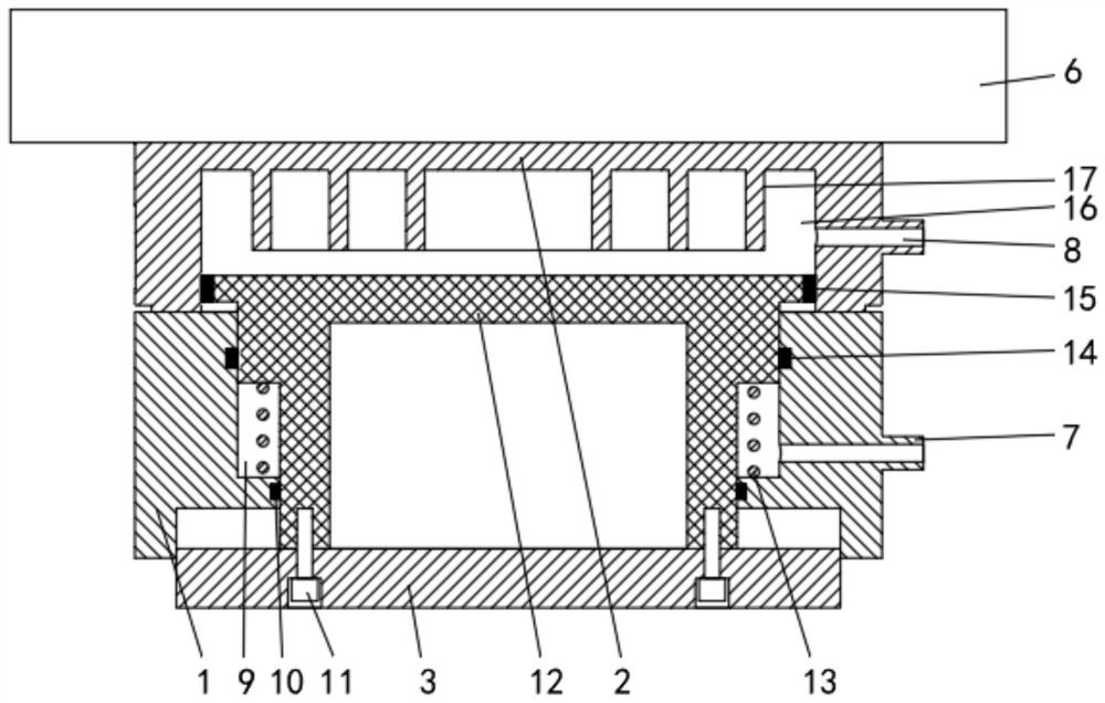 Marble precision workbench air floatation jacking mechanism