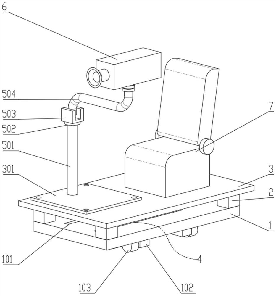 Panoramic shooting track device for film and television production