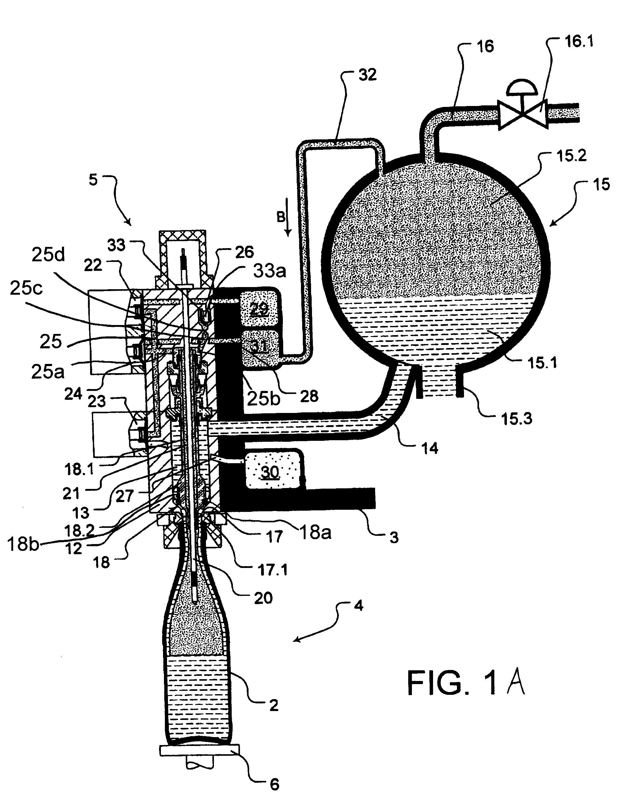 Method for filling bottles or similar containers with an oxygen sensitive effervescent liquid beverage filling material under counterpressure and filling machine for the performance of this method