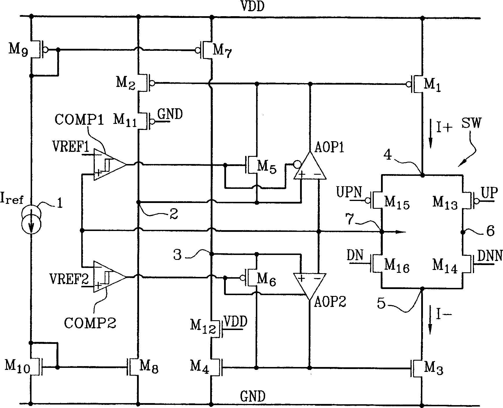 Electric charge pump with wide output voltage area