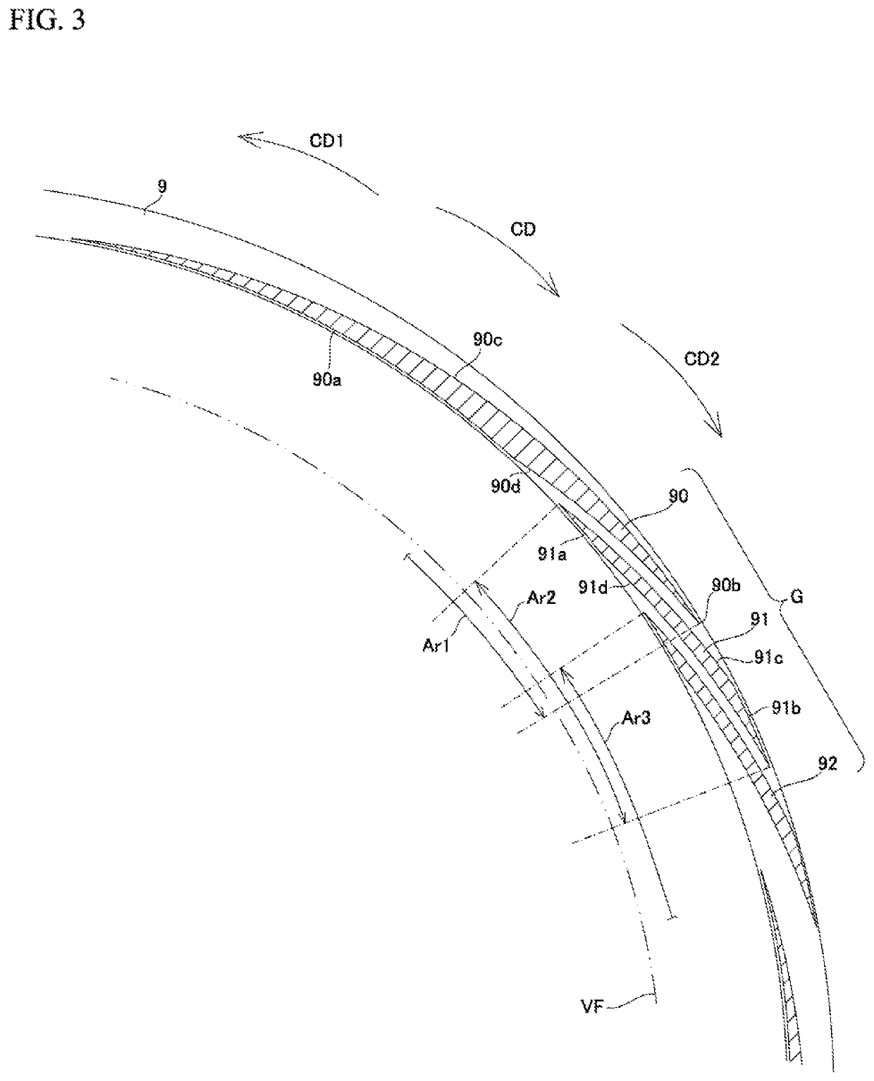 Pneumatic tire with rim protector including plurality of recesses