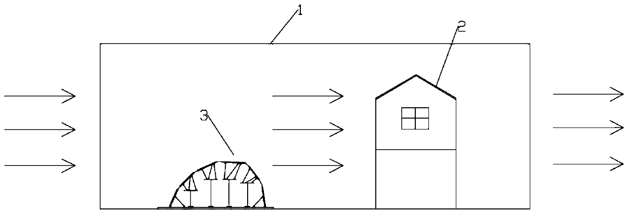 Terrain pixelated simulation device for building wind tunnel test