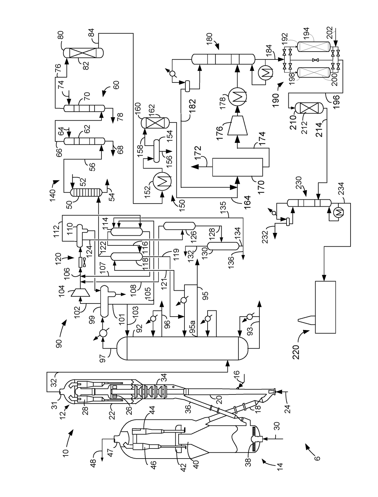 Process for recovery of cracker feed from dry gas