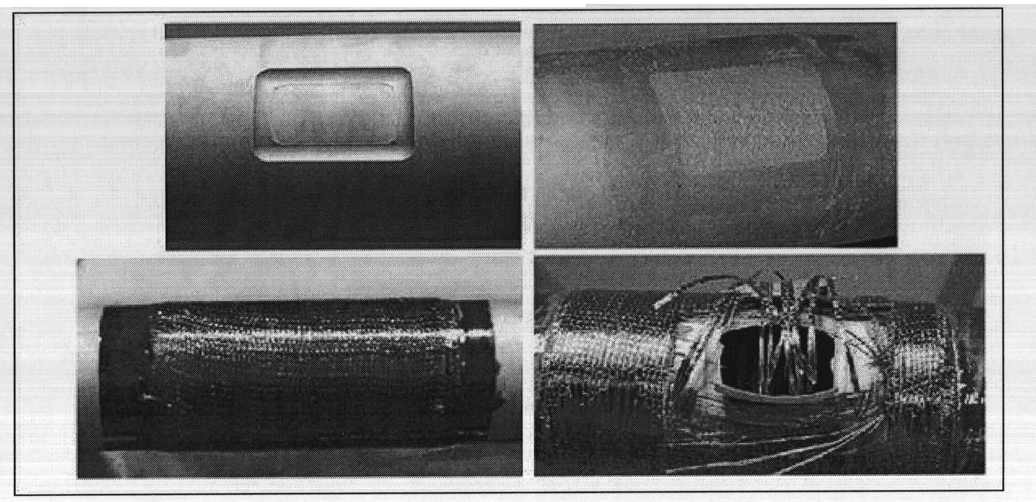 Method for reinforcement repair of pipeline by using metal hot spraying and fibrous composite