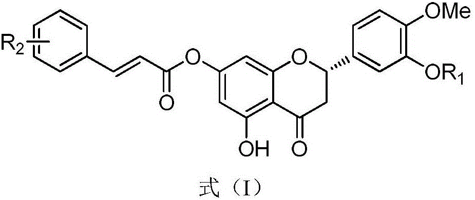 Hesperetin cinnamate compound with anti-tumor activity and synthetic method thereof