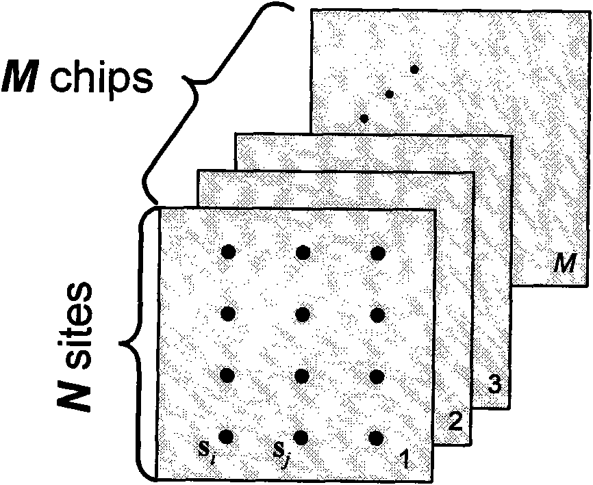 Method for establishing space correlation model of technical error in integrated circuit chip