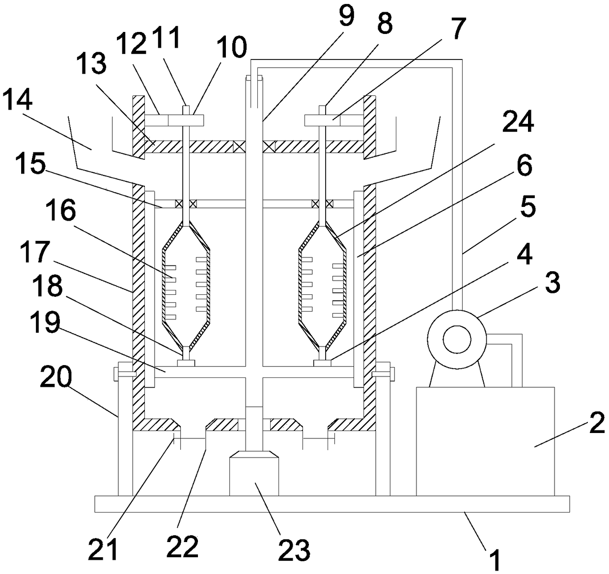 Concrete high-efficiency stirring device with cleaning function