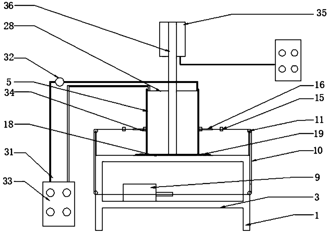 Tangential and normal resistance testing device for anchor chain and soil under equivalent elastic boundary