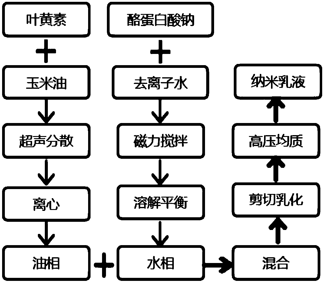 Preparation method of xanthophyll nanometer emulsion