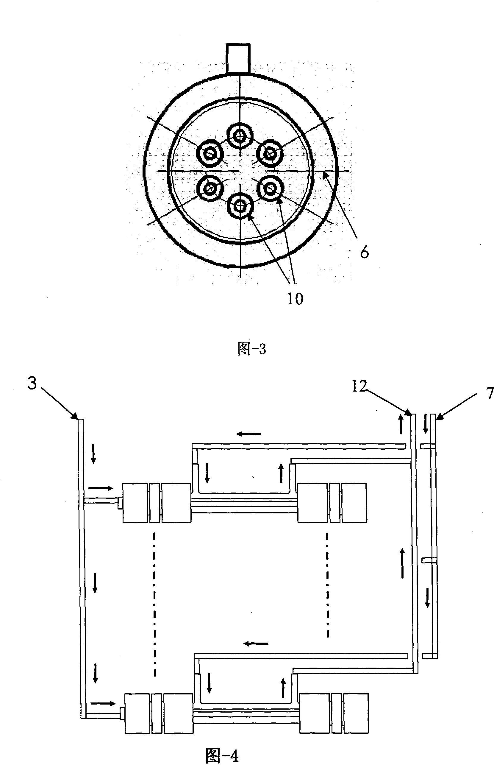 Method for preparation of load type metallic catalyst and equipment thereof