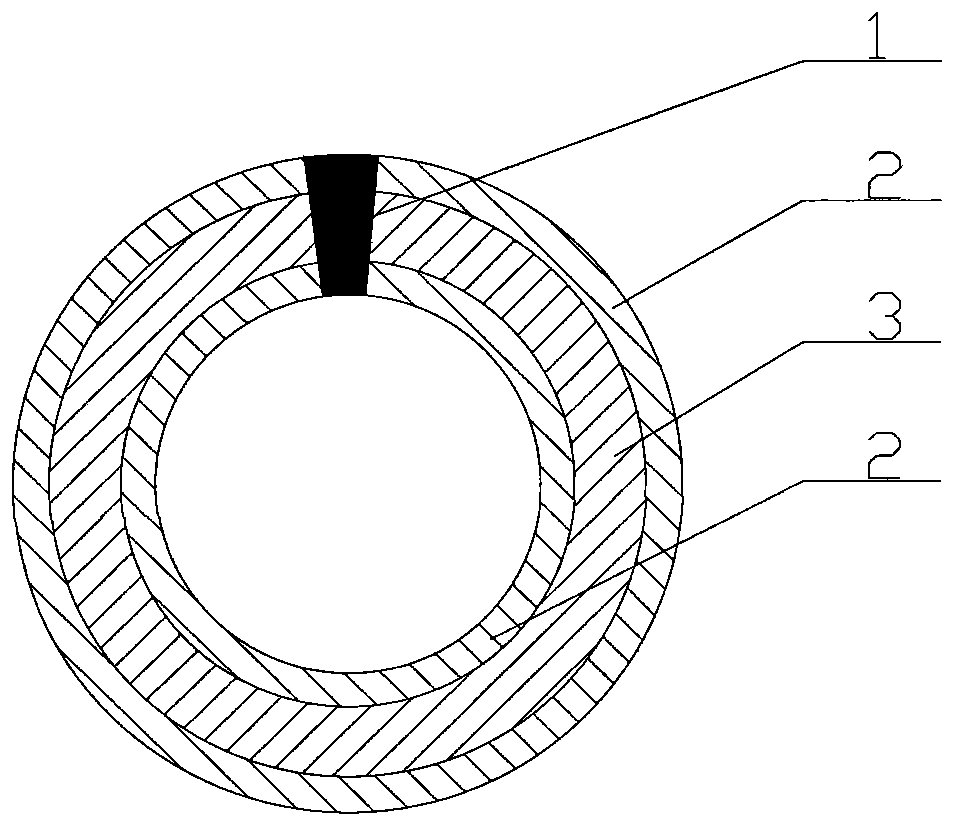 Low-stress copper steel composite welded pipe and production method thereof