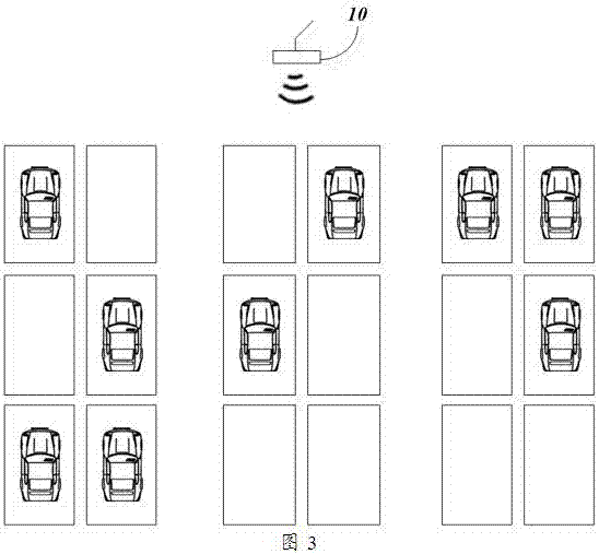 Parking lot vehicle parking warning method and system