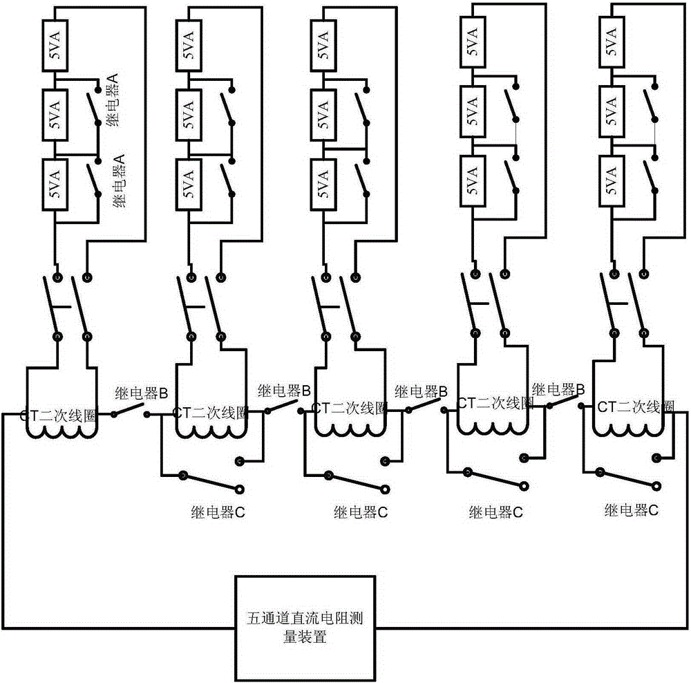 Temperature rise characteristic automatic detection device of low-tension current transformer