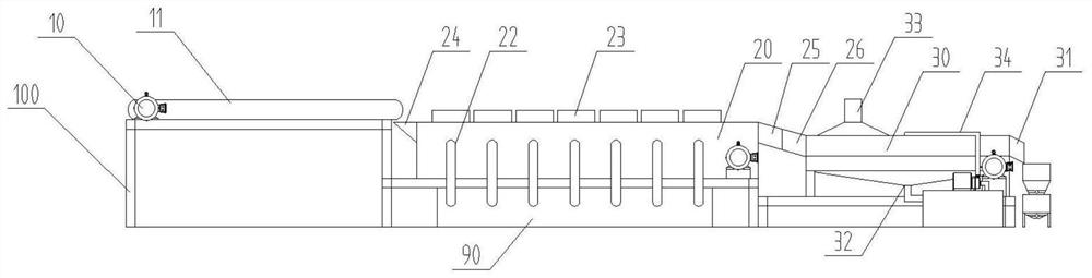 Horizontal rice steaming machine capable of recycling water resources and method