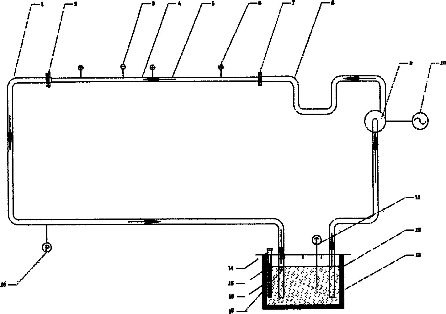 Electrolytic polishing solution circulating device used for electrolytic polishing of stainless steel inner tube