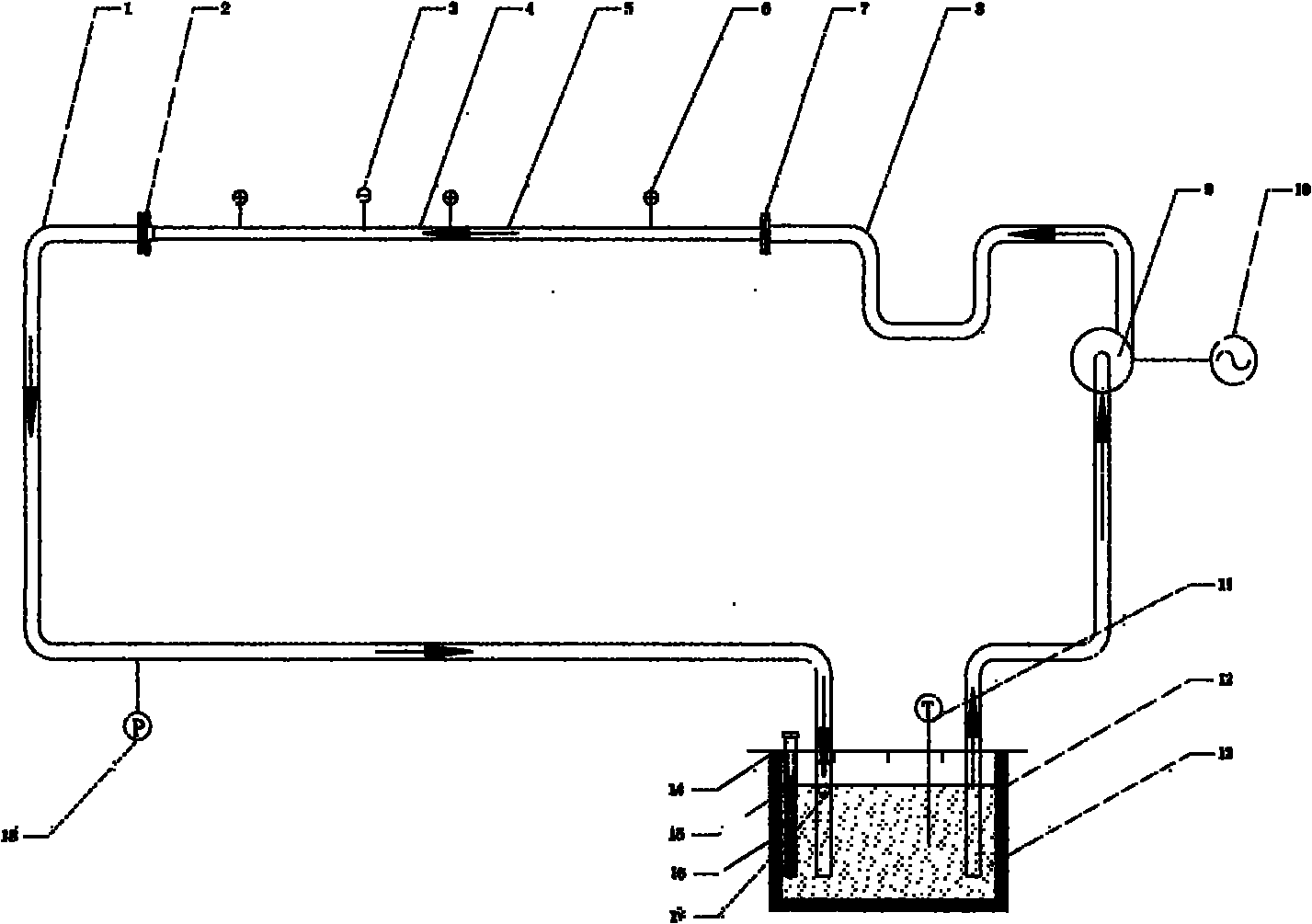 Electrolytic polishing solution circulating device used for electrolytic polishing of stainless steel inner tube