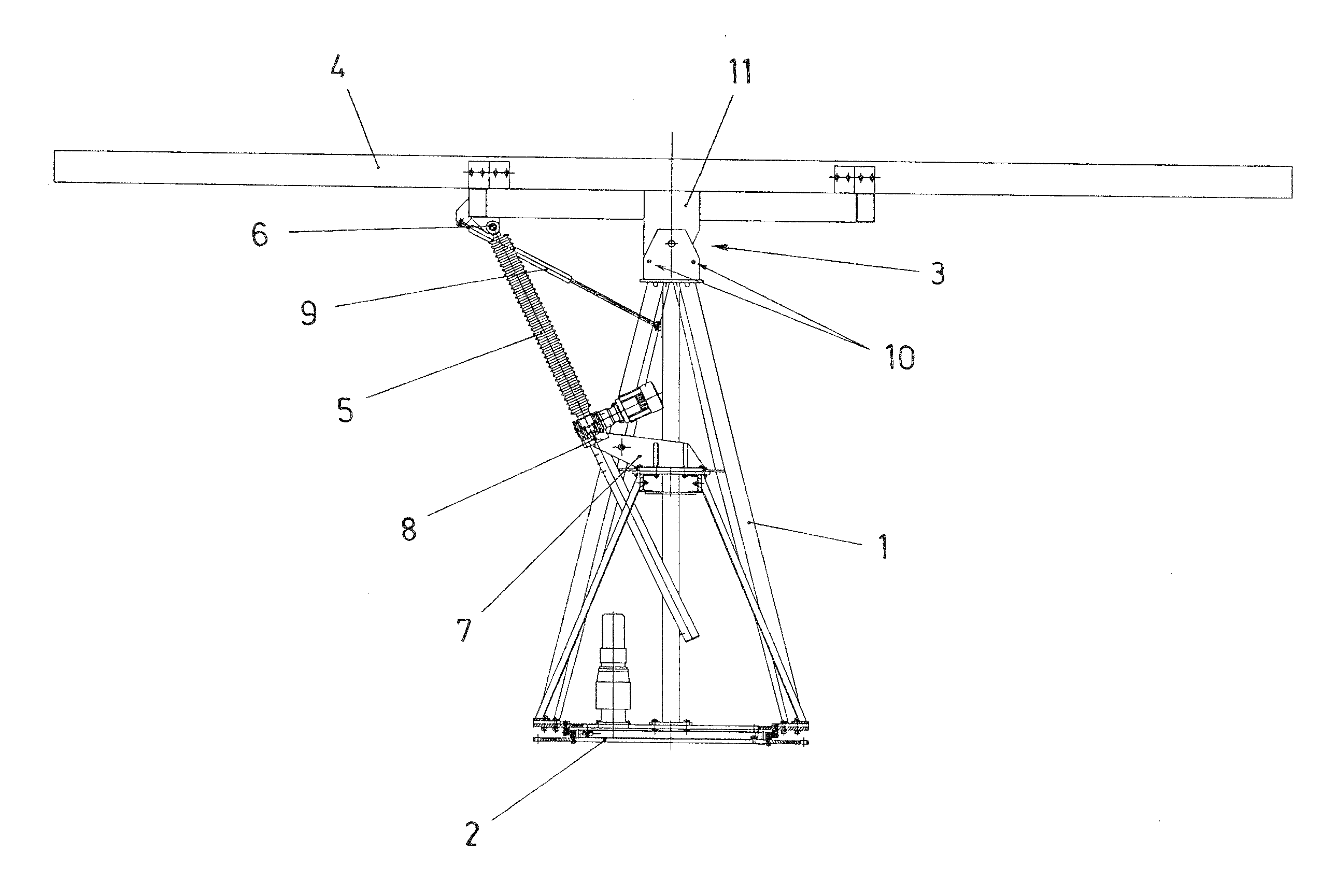 Support of a solar tracker