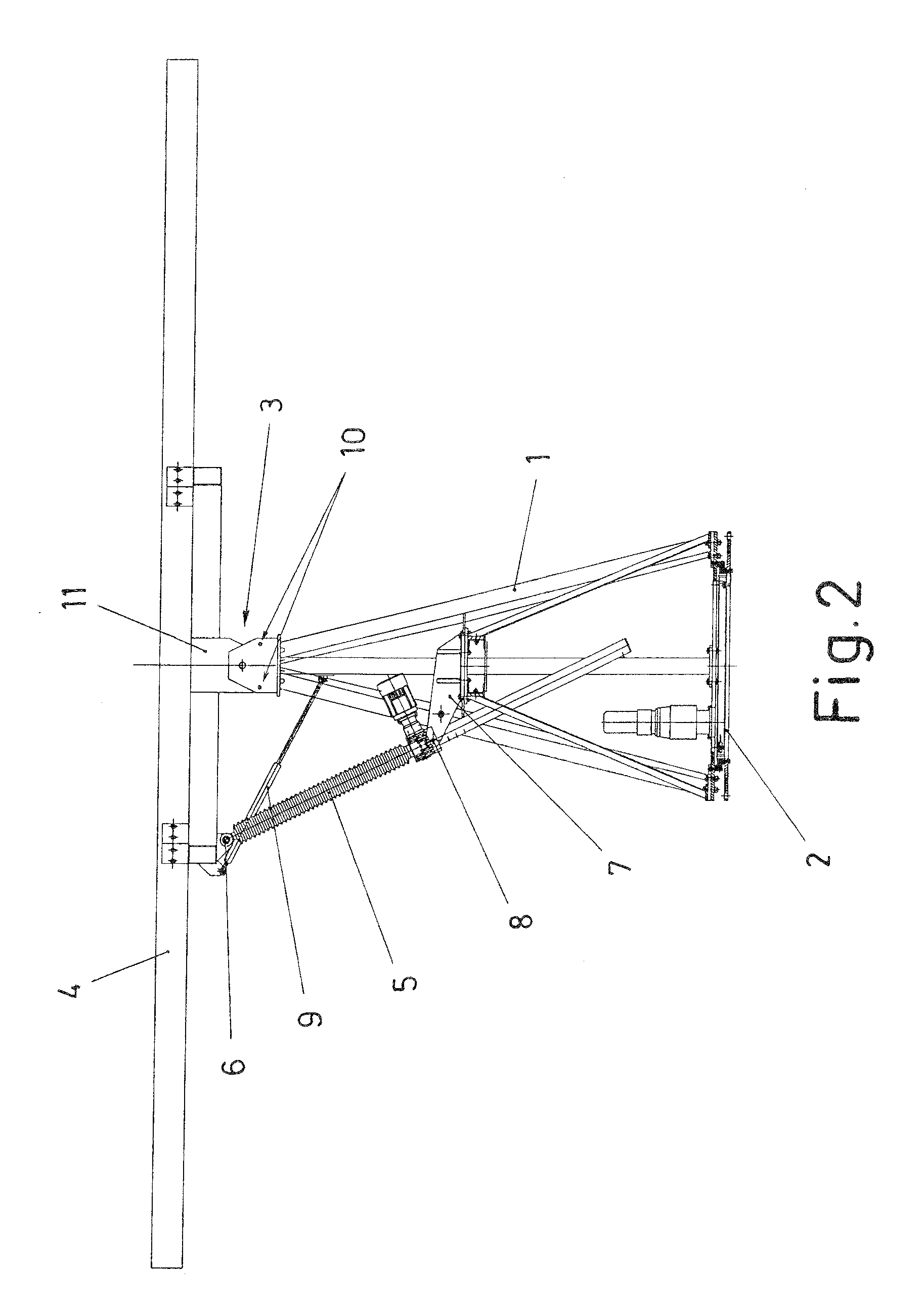 Support of a solar tracker