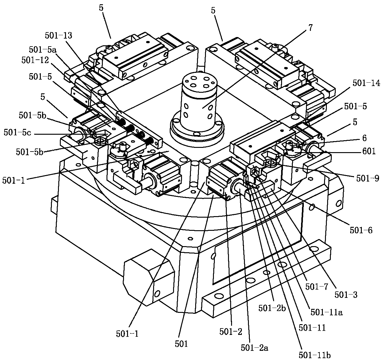 Multi-station turntable type special drilling machine