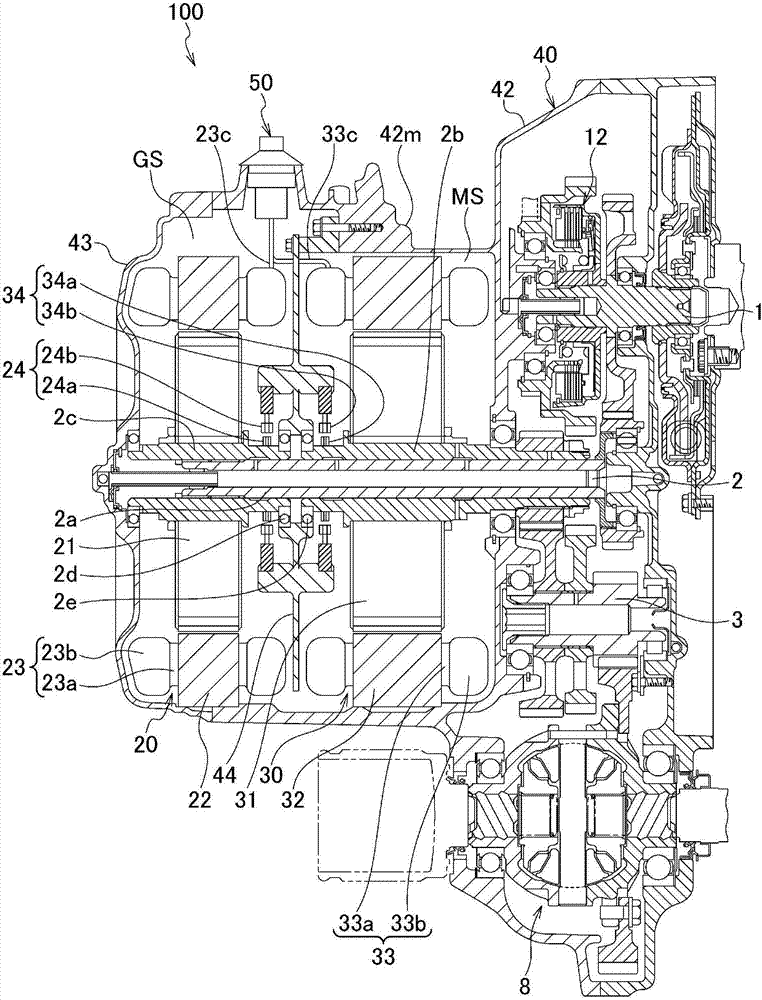 Drive device for hybrid vehicle