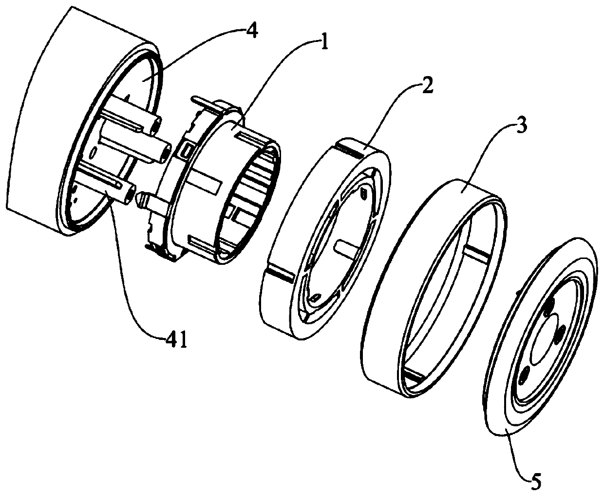 Rotary switch for electronic product and fascia gun