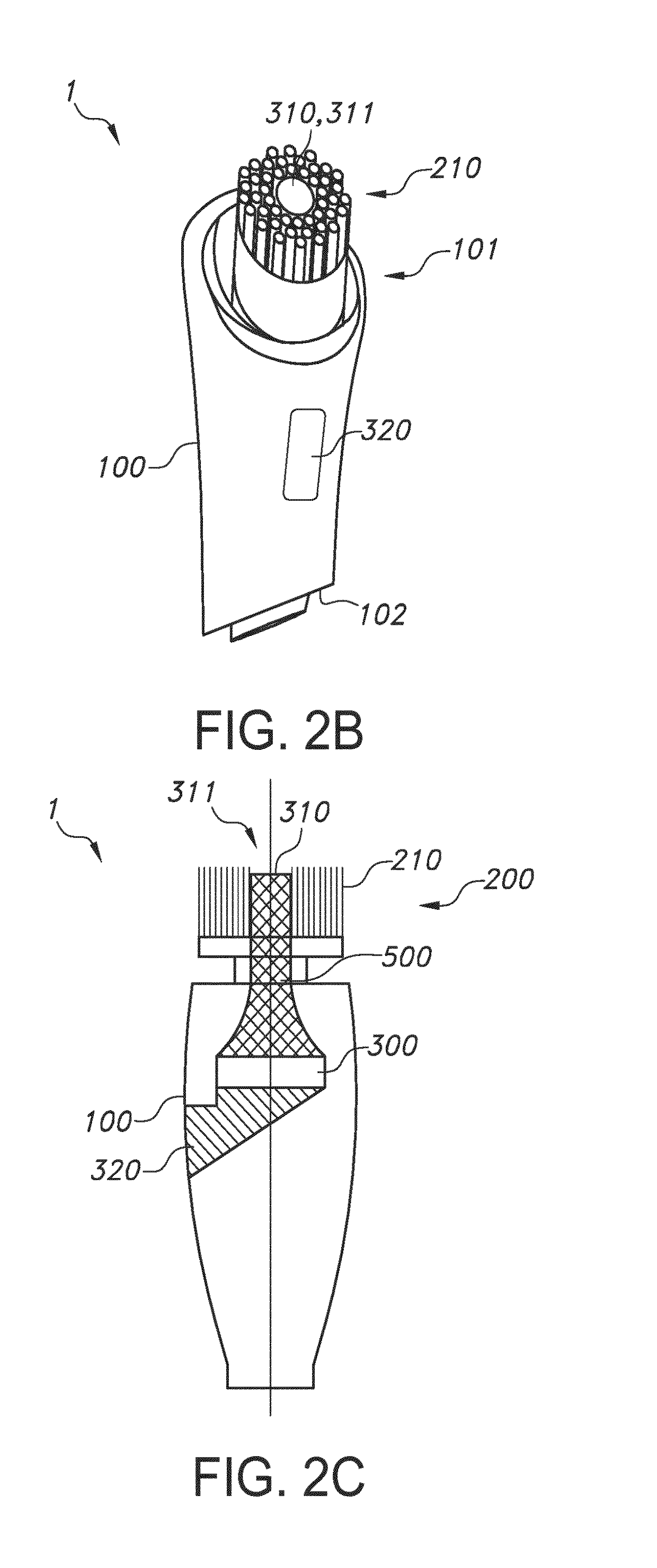 Heating and cooling supply for facial brush